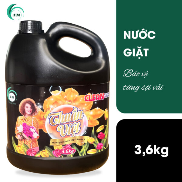 Can nước giặt Thuần Việt 3.6kg – sạch sâu, lưu hương lâu, bảo vệ từng sợi vải