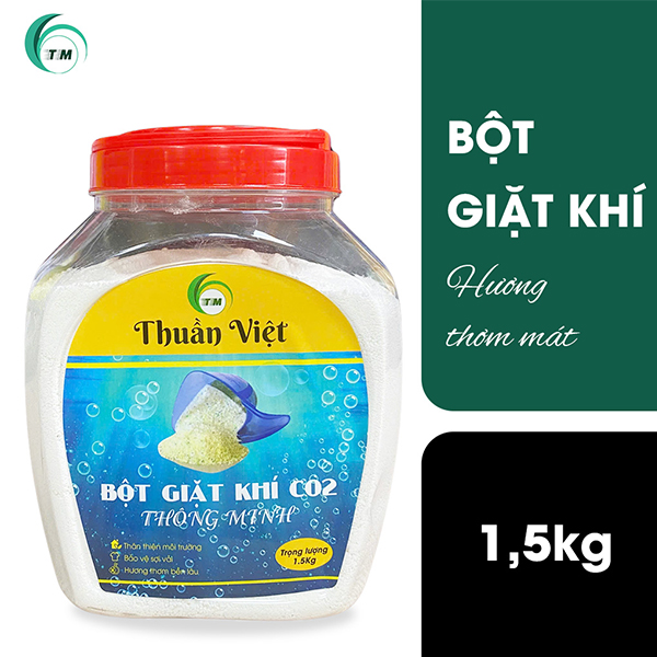 Bột giặt khí CO2 1.5kg Thuần Việt