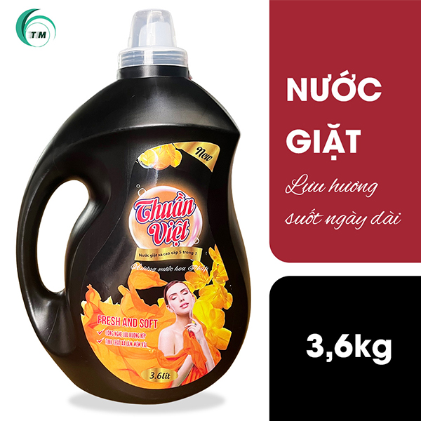Can nước giặt cao cấp 3.6kg Thuần Việt