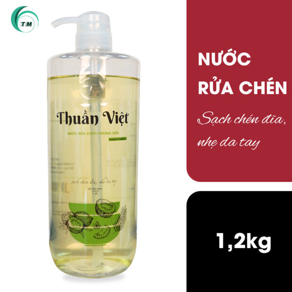 Can nước rửa chén cao cấp 1.2kg hương dừa thương hiệu Thuần Việt