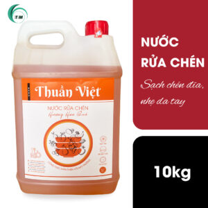 Can nước rửa chén cao cấp 10kg Thuần Việt hương hoa quả, sạch chén đĩa, thân thiện môi trường