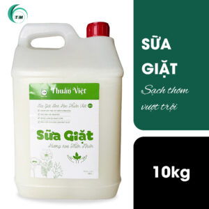 Sữa giặt cao cấp 10kg Thuần Việt – sạch thơm vượt trội, an toàn cho da, phù hợp giặt tay và giặt máy