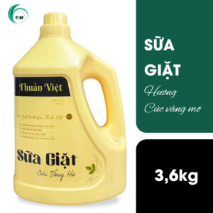 Can sữa giặt cao cấp 3.6kg Thuần Việt hương cúc vàng mơ sạch thơm lâu, bảo vệ từng sợi vải