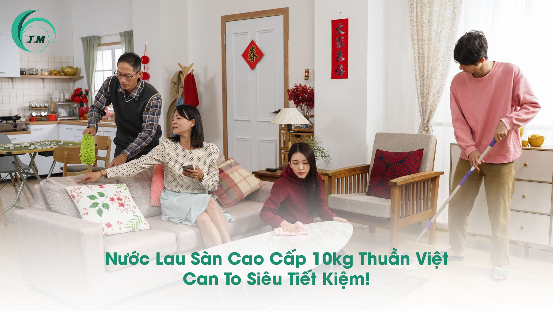 Nước lau sàn cao cấp 10kg Thuần Việt