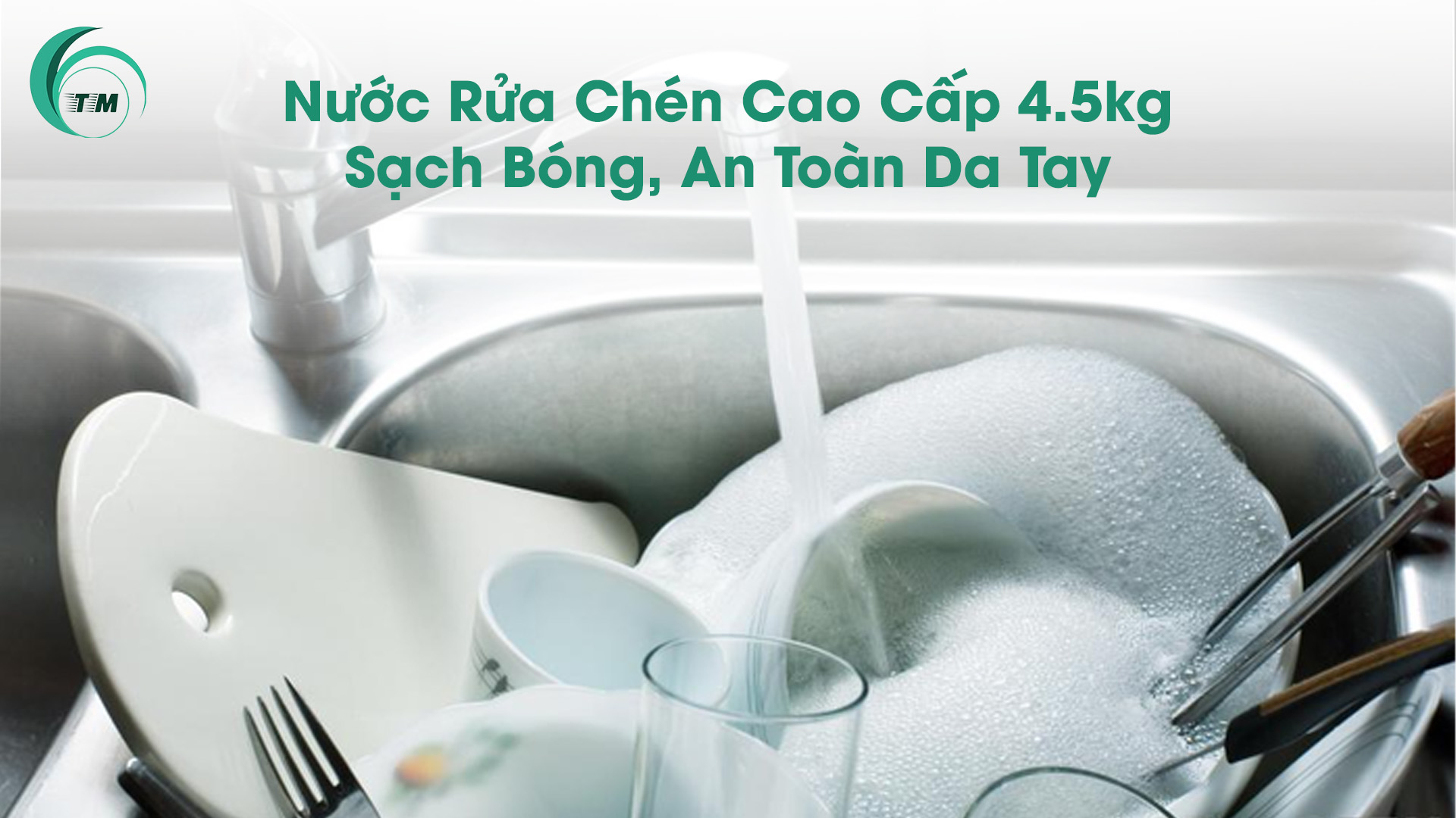 Nước Rửa Chén Cao Cấp 4.5kg - Sạch Bóng, An Toàn Da Tay
