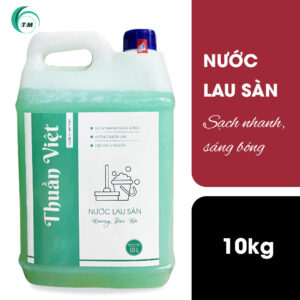 Can nước lau sàn cao cấp 10kg Thuần Việt hương Bạc Hà, dòng sản phẩm công nghiệp giúp sàn nhà sạch khuẩn, sáng bóng, siêu tiết kiệm.