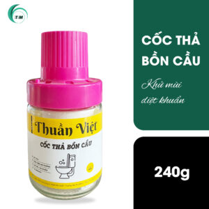 Cốc thả bồn cầu 240g Thuần Việt, khử mùi, diệt khuẩn, bảo vệ bồn cầu sạch sẽ.