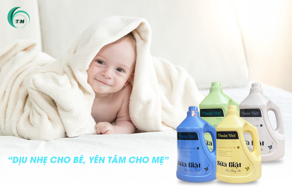 Nước giặt Thuần Việt an toàn cho trẻ em