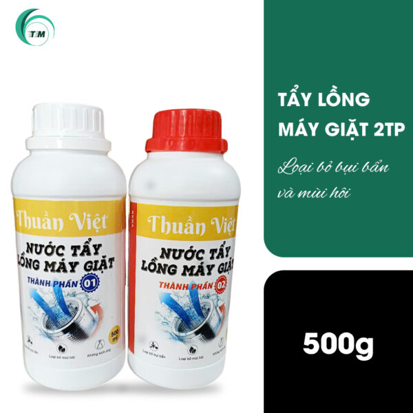 Nước Tẩy lồng máy giặt 2 thành phần 500g Thuần Việt
